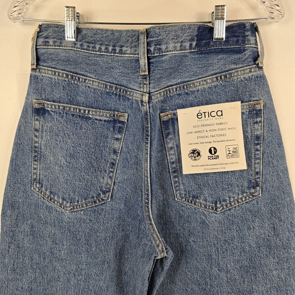 Etica Women's Size 26 Cassel Ultra High Barrel Jeans Bluestone NWT - Picture 4 of 9